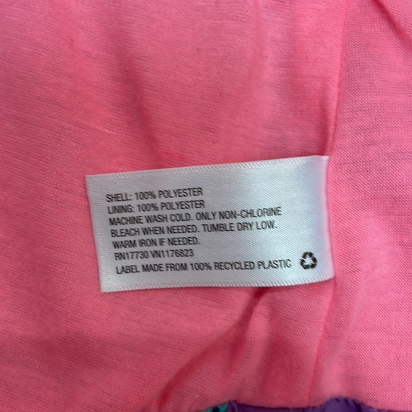 Cat & Jack Girls Purple Heart Rain Jacket, 18 Months - Picture 6 of 7